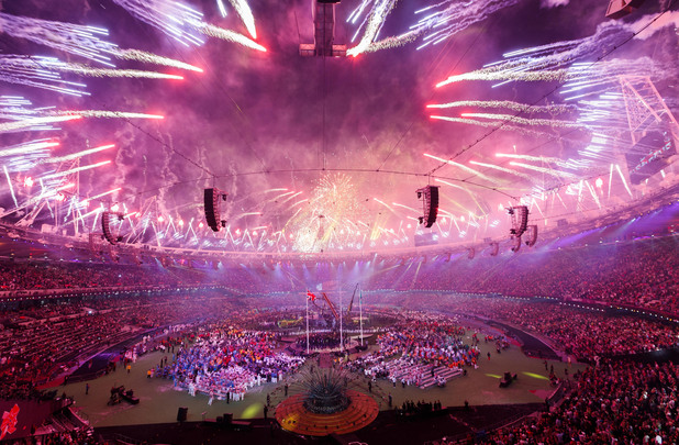 Fireworks are let off 