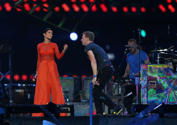 Rihanna and Chris Martin