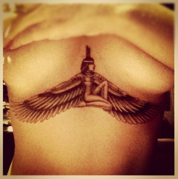 Rihanna, Goddess Isis, tattoo
