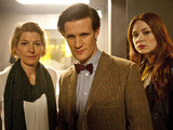Doctor Who S07E04 - 'The Power of Three': Kate Stewart (JEMMA REDGRAVE), The Doctor (MATT SMITH), Amy Pond (KAREN GILLAN)