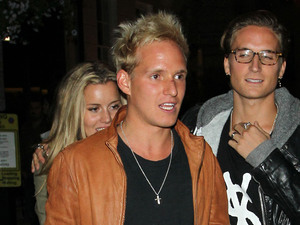 Jamie Lang and Caggie Dunlop leave the Storm Model Agency 25th year celebration at 2@8 nightclub.
London, England - 18.09.12
Mandatory Credit: WENN.com