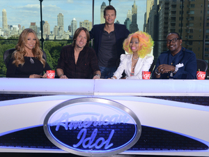 'American Idol' new judges Nicki Minaj, Mariah Carey and Keith Urban join Randy Jackson and host Ryan Seacrest for filming in New York City - September 16, 2012