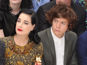 Dita Von Teese, Burberry Spring/Summer 2013 collection at London Fashion Week