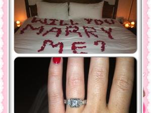 Image tweeted by Ashley Monroe following the proposal of boyfriend John Danks