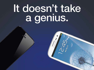 Samsung advert which compares the spec between it's own Galaxy SIII against Apple's iPhone 5