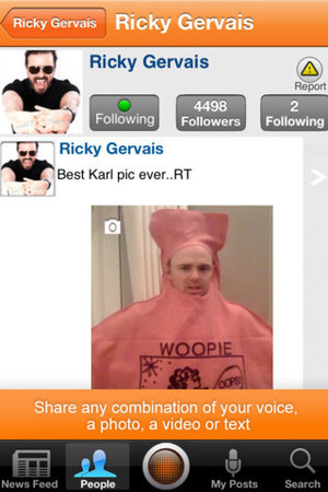 Ricky Gervais Just Sayin' app