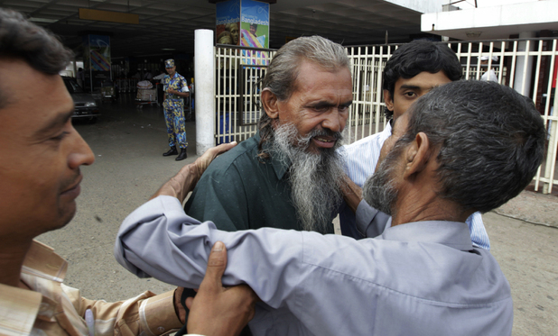 Bangladeshi man Moslemuddin Sarkar, 52, who had been missing since 1989, arrives at Dhaka airport, Bangladesh, upon returning home