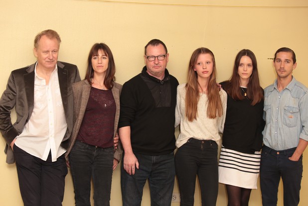 Stellan Skarsgard, Charlotte Gainsbourg, Lars Von Trier Mia Goth, Stacey Martin Martin and Shia LaBeouf