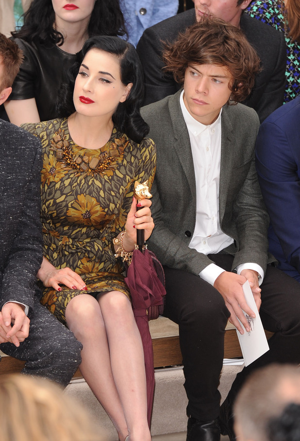 celebrities at Burberry London Fashion Week 2012