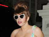 Lady Gaga arriving back at her hotel, following her performance at the Ziggo Arena. She briefly stopped for fans, but was forced to run into the hotel, after an over zealous fan grabbed her, which frightened the singer.
Amsterdam, Holland - 18.09.12
Mandatory Credit: Will Alexander/WENN.com