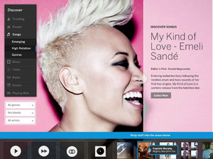 A screenshot of the new look MySpace