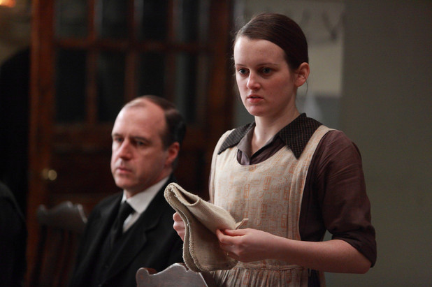 Kevin Doyle as Molesley, Sophie McShera as Daisy 