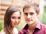 Christopher Milligan and Gemma Pranita as Kyle Canning and Jade Mitchell in Neighbours