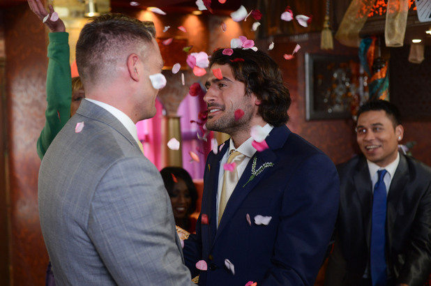 Christian and Syed exchange vows in the Argee Bahjee.