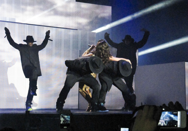 Cheryl Cole
performing live in concert at the Odyssey Arena
Belfast, Northern Ireland