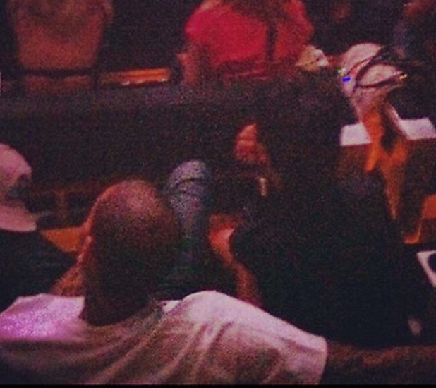 Chris Brown and Rihanna at the Barclays Centre for Jay-Z concert