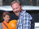 Ian Ziering enjoying time with his family at Mr. Bones Pumpkin Patch, LA.