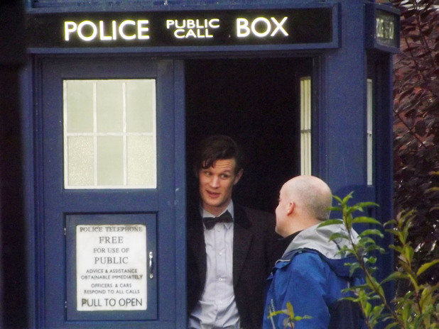 Doctor Who: Matt Smith, Jenna Louise Coleman filming in Cardiff