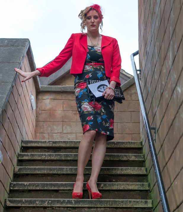 Cheryl dressed for Lynsey's funeral in Hollyoaks