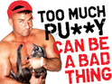 Jersey Shore star cradles cat shirtless, warns "too much p***y can be a bad thing".