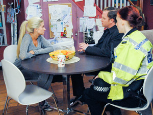 Debbie questioned by the police in Emmerdale