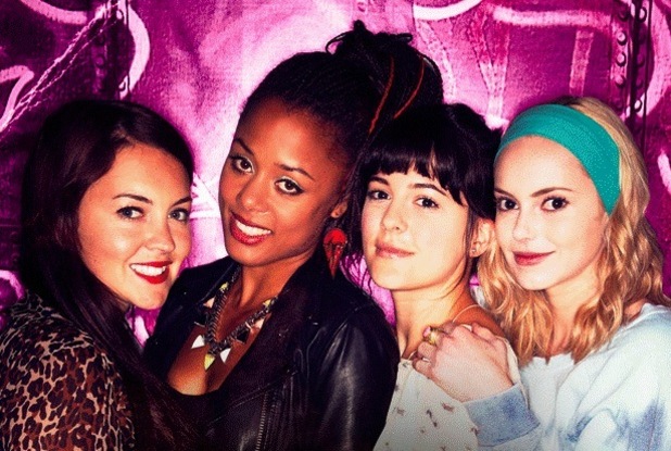 Lacey Turner, Hannah Tointon, Nina Toussaint-White and Phoebe Fox in ITV2's 'Switch'