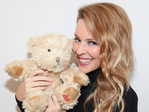 Kylie Minogue with her CLIC Bear