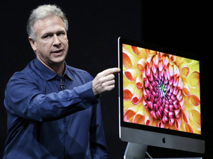 Phil Schiller, Apple's senior vice president of worldwide product marketing, talks about the thinness of the new iMac