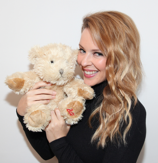Kylie Minogue with her CLIC Bear