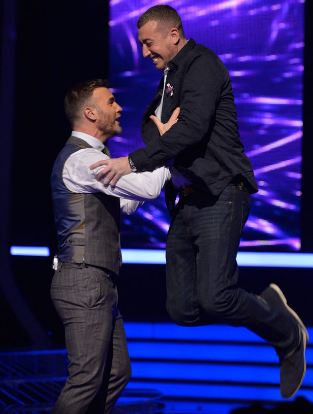 The X Factor Results Show: Gary Barlow and Christopher Maloney