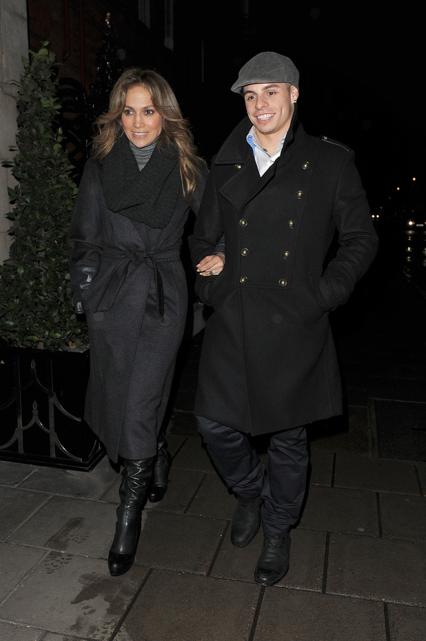 Jennifer Lopez and boyfriend Casper Smart enjoy a late dinner at Hakkasan restaurant, following a trip to the O2 Arena to watch 'Cirque Du Soleil: Michael Jackson, the Immortal World Tour'. 