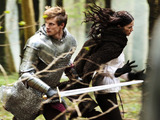 Merlin S05E04 - 'Another's Sorrow': King Arthur Pendragon (Bradley James), Princess Mithian (JANET MONTGOMERY)
