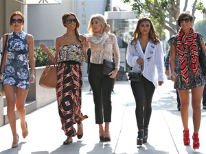 Una Healy, Rochelle Humes aka Rochelle Wiseman, Mollie King, Vanessa White, Frankie Sandford
'The Saturdays' shopping on Robertson Boulevard Los Angeles, California - 02.11.12
Mandatory Credit: Michael Wright/WENN.com