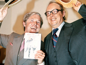 Eric Morecambe and Ernie Wise launch their autobiography 'Eric and Ernie'