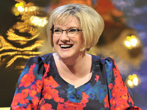 Sarah Millican during filming for The Sarah Millican Television Programme at Media City