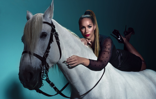 Leona Lewis poses with a horse in 'Look' Magazine.