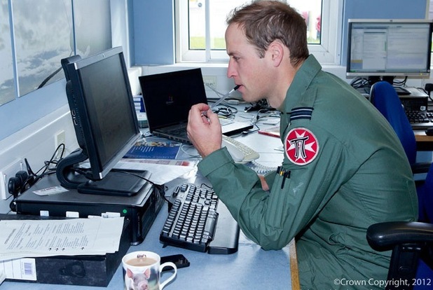 Prince William at work as an RAF search and rescue helicopter pilot.