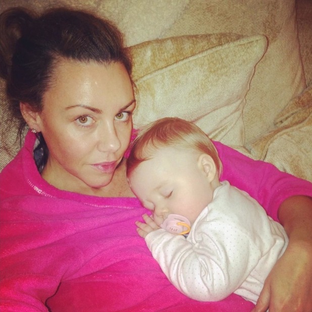 Michelle Heaton cuddles baby Faith before mastectomy