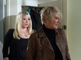 Shirley comes over to stir things up with Sharon - and she succeeds.