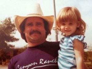Ashley Roberts with her father