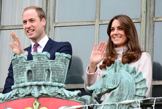 Kate Middleton and Prince William visiting Cambridge