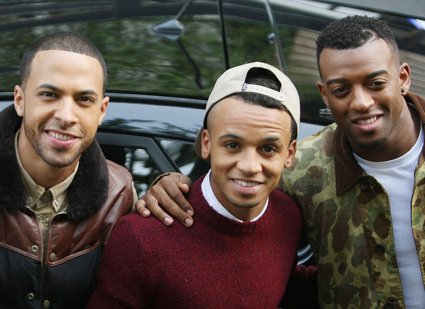 J.B. aka Jonathan Gill, Marvin Humes, Aston Merrygold and Oritse Williams of JLS
outside the ITV studios
London, England - 24.10.12
Mandatory Credit: WENN.com