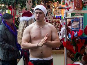 Tyler competes against Fatboy at the market