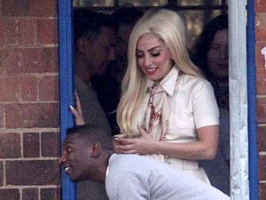 Lady GaGa, visits Mara Primary School in Johannesburg, South Africa