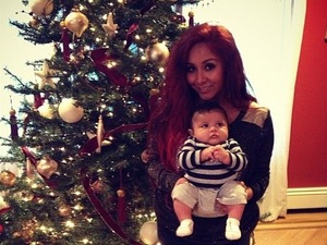 Jersey Shore's Snooki with her son Lorenzo at Christmas