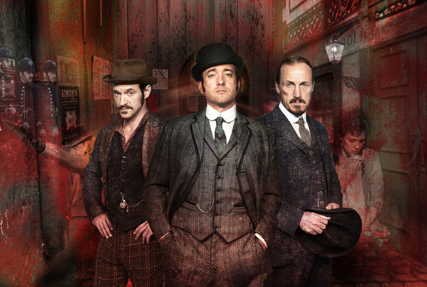 Ripper Street: Captain Jackson (ADAM ROTHENBERG), Edmund Reid (MATTHEW MACFADYEN), Bennet Drake (JEROME FLYNN)