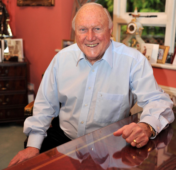  Stuart Hall pictured at his home in Wilmslow, Cheshire in December 2011