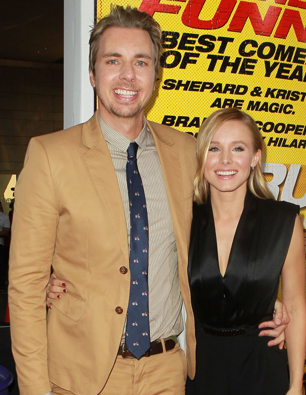 Dax Shepard, Kristen Bell at the Los Angeles premiere of 'Hit & Run' at the Regal Cinemas L.A. Live Los Angeles, California