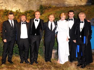 The UK Premiere of The Hobbit: An Unexpected Journey: Cate Blanchett, Sir Ian McKellen, Martin Freeman, James Nesbitt, Andy Serkis and Richard Armitage with Perter Jackson