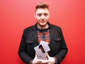 James Arthur with his number 1 award
